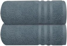 Infinitee Xclusives 2 Pack Premium Turkish Bath Towels Set, 100% Cotton (27x54 Inches) Lightweight and Highly Absorbent, Quick Drying Large Bath Towels, Perfect for Hotel, Spa (Elegant Blue)