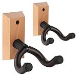 Guitar Wall Mount Hanger 2 Pack, BEITSZ Guitar Hook Holder with Non-Slip Rubber Mat, Guitar Display Bracket Stand for Acoustic Electric Guitar, Bass, Mandolin, Banjo (Not for Ukulele), Best Gifts