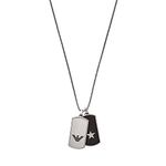 Emporio Armani Necklace for Men , Length: 525mm; Size pendants: 40x21x2mm Silver Stainless Steel Necklace, EGS2675040