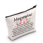 Meemaw Cosmetic Makeup Bag Meemaw Gift Grandma Thank You Gift Birthday Gift Mother's Day Gift for Meemaw, Meemaw noun, 0