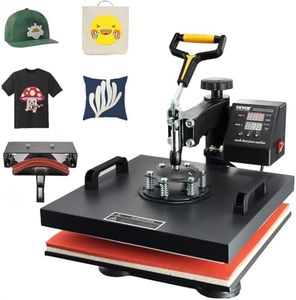 VEVOR 15x15 Heat Press Machine 2 in 1 for T Shirts and Hats, Swing Away T Shirt Press Machine, Professional Heat Press for Sublimation, Vinyl, Heat Transfer Projects