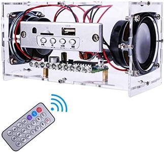 MiOYOOW DIY Bluetooth-Compatible Speaker Kit, Mini Home Stereo Sound Amplifier Soldering Projects with LED Flashing Light, Electronic Soldering Practice Kit for College High School Education