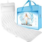 BASIC CONCEPTS Full Body Bath Pillow, Bathroom Tub Thick Pillow for Neck and Back Support, Extra Thick Bathtub Cushion & Bathtub Pillow Headrest, Bathtub Accessories for Women Men, 22 Suction Cups