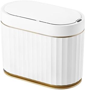 ELPHECO Mini Trash Can with Lid Small Desktop Lid, 1.3 Gallon Countertop Automatic Garbage Can, Commercial Tiny Motion Sensor Waste Basket for Bathroom, Coffee, Bedroom, Office