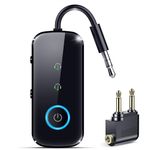 Premium Pro Bluetooth 5.4 Transmitter Receiver,Airplane Audio Adapter,Wireless Transmitter for TV/Travel Flight,Airline,Gym.Supports to 2 AirPods/Headphones,Bluetooth Receiver for Car/Home (Black)