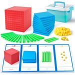 TOMMYHOME Plastic Base Ten Blocks Set,Maths manipulatives for 2nd Grade classrooms.Place Value Blocks,Counting Cubes to Help Kids Learn Maths.