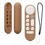 kwmobile Case Compatible with Google TV Streamer 4K Case - Soft Silicone Cover for Remote Control - Cappuccino