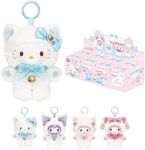 MINI LIKE Hello Kitty Blind Box - Kuromi My Melody Sweet Piano Shining Meow Series Cute Vinyl Plush Collectible Mystery Toy for Bag Charms Home Office Decor Birthday Couple Gifts,8Pcs Random