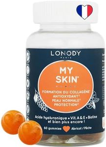 Complement Alimentaire Peau, Formation Collagene, Acide Hyaluronique, Anti Age, Antioxydant - Formule Complète Fruitée Sans Sucres Made in France - 60 Gummies Vitamines Lycopene Plantes (1)