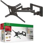 Barkan Full Motion Dual Arm Long TV Wall Mount, 13-90 Inch Size, Black