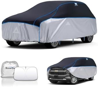Hail Protector Car Cover for SUV(Length:Length:201"-218") + Gift Windshield Sunshade, Multi-Layered EVA Hail Proof Car Cover, Padded Car Hail Protector Cover for Tahoe,Expedition, Escalade,Yukon etc.