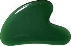 Aldomin� Gua Sha Facial Tool, Natural Green Jade Stone Guasha Board for SPA Acupuncture Therapy Trigger Point Treatment, Gua Sha Scraping Massage Tool