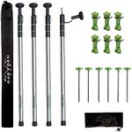 GARDEN V PRO Telescoping Tarp Poles - Replacement Canopy Adjustable Aluminum Rods, Portable, Lightweight for Tent Fly, Awning, Outdoor Camping, Hiking, Backpacking, Rainfly