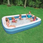 YUXI® Bestway Swimming Pool Inflatable Bath Tub for Kids and Adults Water SPA Bath Tub 10 Feet with Air Pump (Standard)