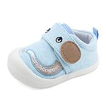 MASOCIO Baby Shoes Boys Girls Infant Toddler First Walking Shoes Trainers 6-12 Months Size 3 UK Child Blue