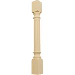 Ekena Millwork COL03X03X35RIAL 3 3/4-Inch W x 3 3/4-Inch D x 35 1/2-Inch H Richmond Fluted Cabinet Column, Alder