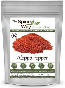 The Spice Way - Premium Aleppo Pepper Ground |4 oz.| Crushed Aleppo Pepper Flakes (Halaby Pepper/Pul Biber/Marash Chili Pepper Flakes) Popular in Turkish and Middle Eastern/Mediterranean cooking
