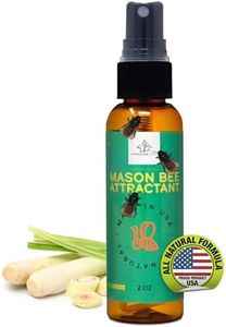Donaldson Farms Mason Bee Attractant Spray – Made with Natural Lemongrass Oil to Lure Pollinating Bees, Easy to Use Garden Spray for Bee Houses, Nests, Flowering Plants & Fruit Trees – 2 oz