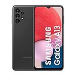 Samsung Galaxy A13 Mobile Phone SIM Free Android Smartphone 6.6 Inch Infinity-V Display, 4GB RAM, 64GB Storage, 5,000 mAh Battery, Black, Android 12 (Renewed)