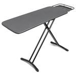 Duwee Extra Large Wide Ironing Board, Deluxe Ironing Boards for Steam Generator Iron, Heavy Duty Iron Board with Adjustable Height, Sturdy Legs, Black, 117 x 46 cm