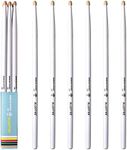 6 sticks/3 pairs white color 5A Drumstick,Classic 5A Drum Sticks,Hickory Drumsticks with Acorn Tips,for Acoustic or Electronic Drum,Bluefire Drumstick,Weight Matched.Weight matched.School Season Gift.