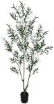 Artificial Olive Tree, 7 ft Tall, for Home Decor, Living Room, Dining Room, Bedroom, Office