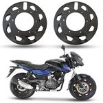 OTOROYS Wheel Cover for 17-inch Wheel for Bajaj Pulsar 150 & All Universal Bike 2Pcs Set (ABS Plastic) Black