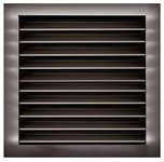 HVAC Premium 24''w X 24''h Aluminum Exterior Vent for Walls & Crawlspace - Rain & Waterproof Air Vent with Screen Mesh - HVAC Grille - Brown [Outer Dimensions 25.75"w x 25.75"h]