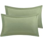 PiccoCasa Pillow Shams Double Brushed Microfiber, 2 Packs Pillowcases with Envelope Closure,Soft and Comfortable Pillowcases Sage 50 x 75cm