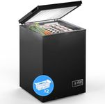 COWSAR 3.5 Cu.Ft Ultra-Low Temperature Chest Freezer, Mini Deep Freezer with 2 Removable Stainless Steel Baskets, Electronic Control 14℉ to -40℉, 7 Level Adjustable Thermostat (Black, 3.5 Cu.ft)