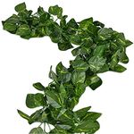 168 feet Fake Foliage Garland Leaves Decoration Artificial Greenery Ivy Vine Plants for Home Decor Indoor Outdoors (Scindapsus Leaves)