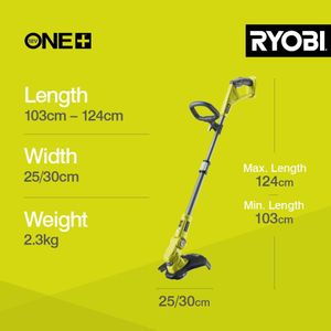 Ryobi ONE+ 18V Cordless Grass Trimmer, 25-30cm – Tool Only, Green