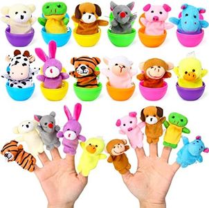 ThinkMax 12pcs Easter Eggs Filled with Finger Puppets for Easter Basket Stuffers, Easter Eggs Hunt, Easter Party Favor, Easter Gift for Kids