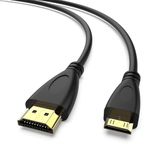 XIKKART Mini HDMI To HDMI Cable | 1.5 Meter | HDMI High Speed 4K Cable, (NOT MICRO USB/MICRO HDMI) | Male To Male | Compatible For Monitor, Tablet, Laptop, Television, Projector, Hdtv, Dslr, Camera