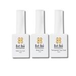 Base Coat, Tempered & Matte Top Coat Shine Clear Effect Soak Off Nail Lamp Long Lasting Gel Polish Gel Base & Tempered & Matte Top Coat (Pack of 3) (Base & Tempered & Matte Top Coat)