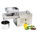 CGOLDENWALL 750W 5kg/h Home Automatic Oil Press Machine Nuts Seeds Oil Presser Pressing Machine Cold Hot Press All Stainless Steel High Oil Extractor 220V CE Certificated