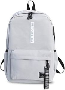 FANDARE Unisexo Mochila Escolar Mochilas Tipo Casual Bolsa de Escuela Hombres Mujeres Adolescente Universitaria Mochila Niña/Niño Viaje Mochilas Camping Daypack Poliéster Nuevo Gris
