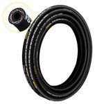 VEVOR Hydraulic Hose 1/4 inch x 50 ft, Coiled Hydraulic Hose 5800 PSI, Rubber Hydraulic Hose with 2 High-Tensile Steel Wire Braid, Bulk Hydraulic Hose -20°C to 140°C, Hydraulic Oil Flexible Hose