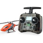 OMPHOBBY M1 EVO RTF Helicopter, Dual Brushless Motors 6CH Direct-Drive Mini RC Helicopters for Adults, 3D Flight Heli with Pocket Remote Control, OMP M1 Upgraded Version Ready to Fly Orange