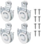 Yaocom 4 Piece Sliding Wardrobe Door Hardware Set Includes 4 Knob Adjustable Door Hooks and 8 Screws to Allow Wardrobe Cabinet Doors to Slide Smoothly and Quietly