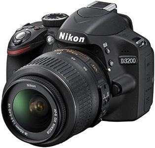 Nikon D3200 Digital SLR Camera with 18-55mm VR Lens Kit - Black (24.2MP) 3 inch LCD (Renewed)