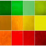 ILLUCKAI 12 Sheets COE 96 Fusible Glass Sheet Red Yellow Green Selection, 4 x 6 inch Fused Stained Glass Sheets, Glass Fusing Supplies for Fused Glass Crafts Stained Glass Projects and Mosaic Art