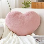 XVTRU Heart Pillow, Soft Dusty Pink