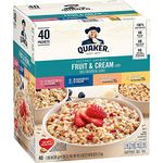 Quaker Instant Oatmeal Fruit and Cream Flavors 40 X 1.05 Ounce Net Wt 42.3 Ounce, 1200.0 g (Pack of 1)