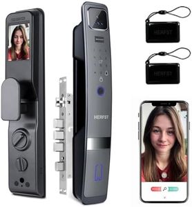 HERFST Tuya Smart Door Lock 3D Face Fingerprint Recognition Door Lock App Smart Lock Multifunctional Door Lock Suitable for Residential Smart Home, Commercial Apartments