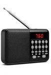 Fire Turtle (Tye C) Pocket Blast FM Radio with Bluetooth Speaker with Powerful Sound,FM Recording, Antenna, 6w-12 Hours and Number Pad (AUX, SD Card, USB Input) (FM Radio Speaker) Black