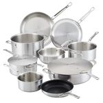 Thomas Keller Insignia by Hestan - Stainless Steel 11-Piece Cookware Set, Induction Cooktop Compatible