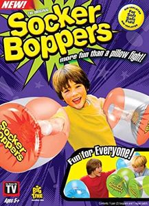 Socker Boppers Inflatable Boxing Pillows - One Pair Boppers – Clear, Box and Bop, Durable Vinyl, Active Outlet That aids, Balance and Coordination, Safe Fun Indoor or Out, Great Gift, 92022