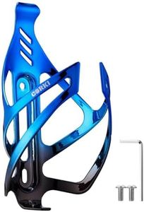 Corki Cycles Bike Water Bottle Holder Aluminum Alloy, Universal Bike Water Bottle Cage for Road, Mountain and Gravel Bikes - 1 Pack - Black&Blue