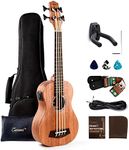 Caramel CUB402 Electric 30inch All Solid Wood Mahogany Ukulele Bass - Tuned as E-A-D-G